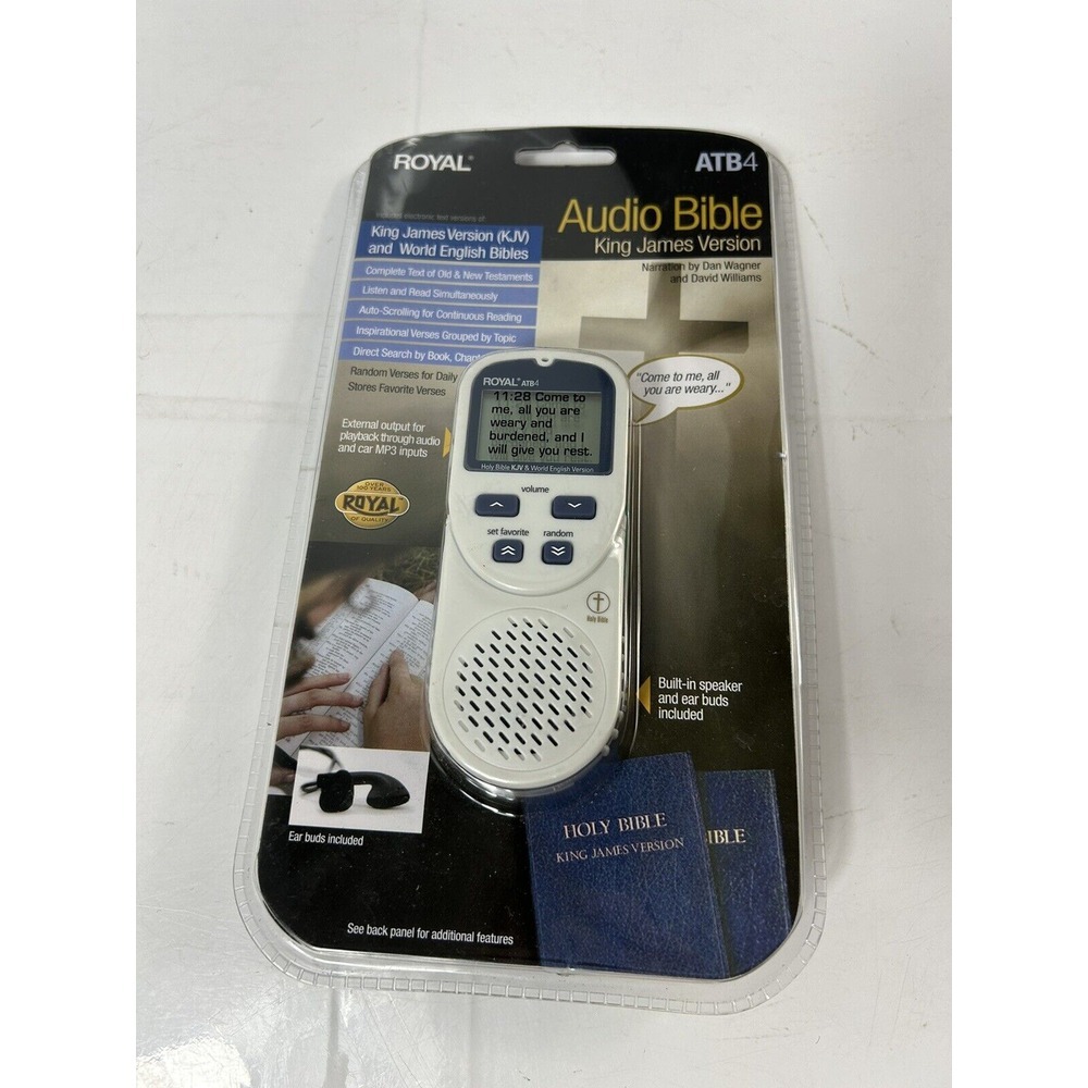 Royal Audio Bible ATB4 Electronic King‎ James Version World English NEW SEALED